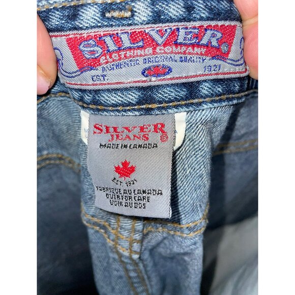 Vintage Silver Jeans Co. Women's Button-Fly Medium Wash Denim Jeans Size 28/34 - Picture 3 of 11
